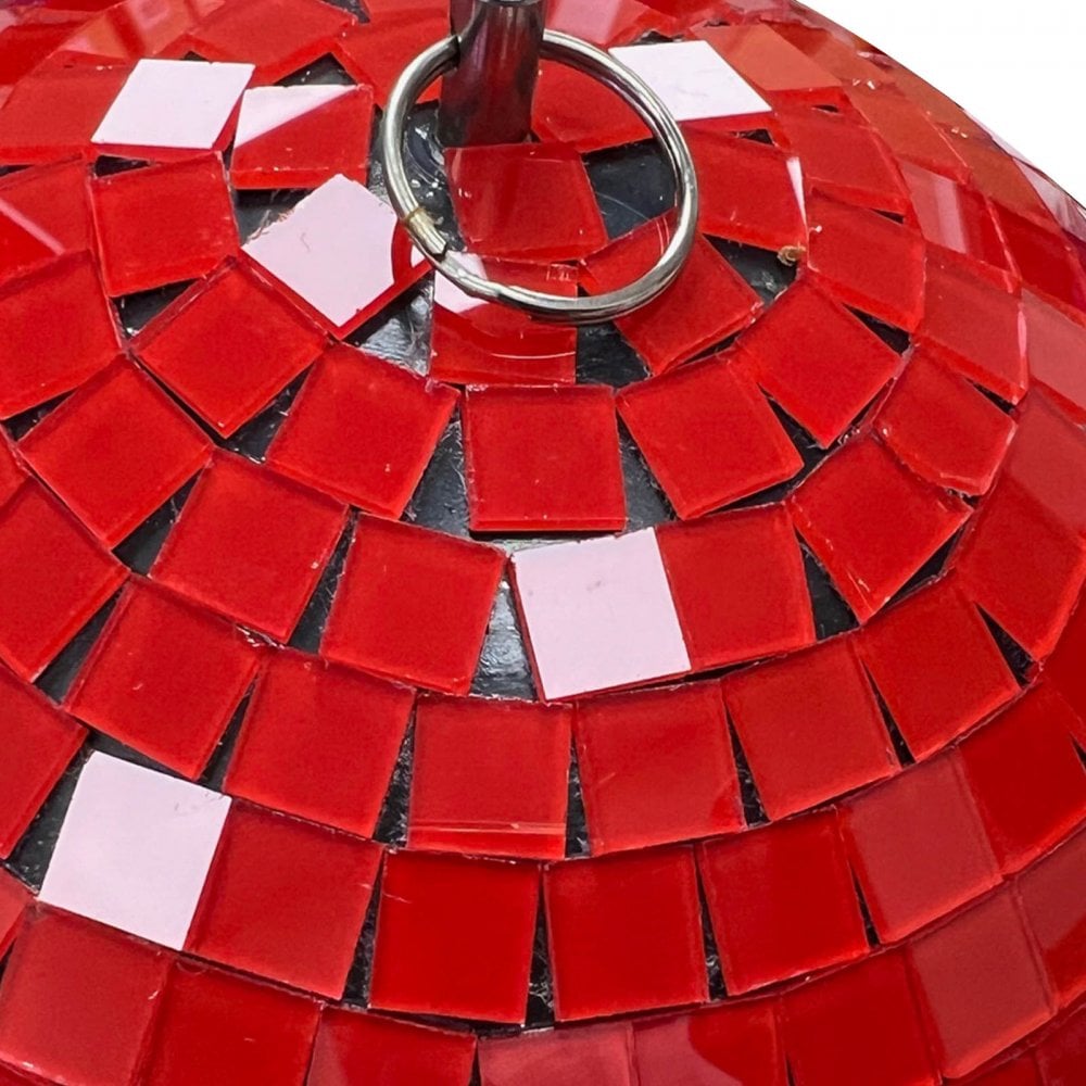 Red Non Mirror Ball Decor 200mm 8"