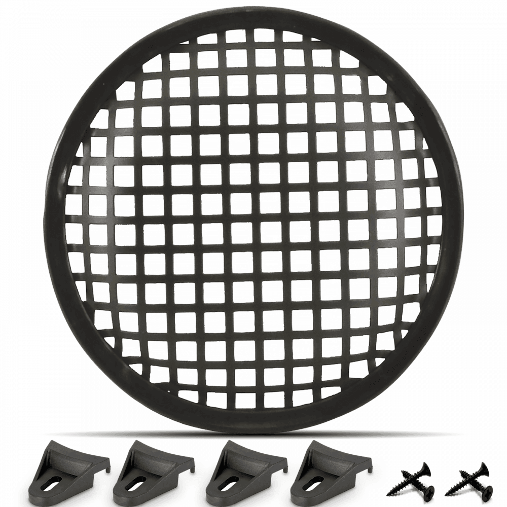 Speaker Gill 8 Inch Black Metal Mesh Grille inc Clamps and Screws
