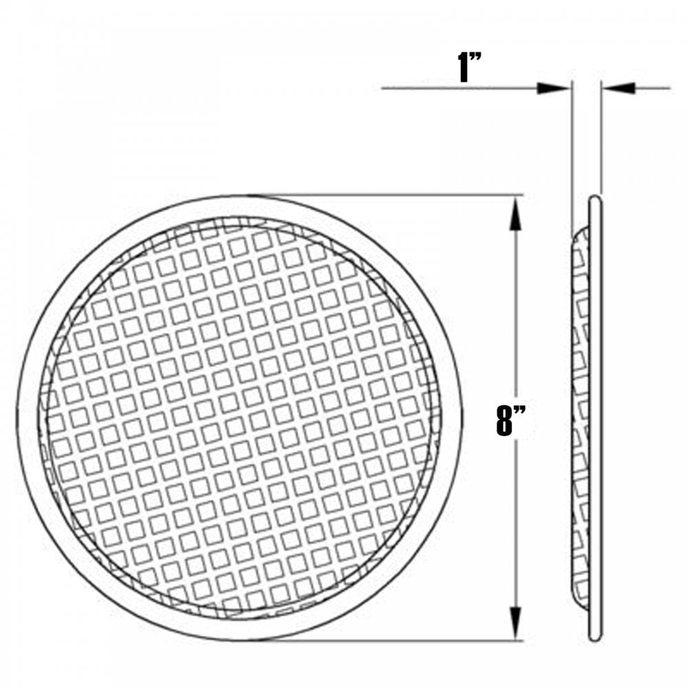 Speaker Gill 8 Inch Black Metal Mesh Grille inc Clamps and Screws