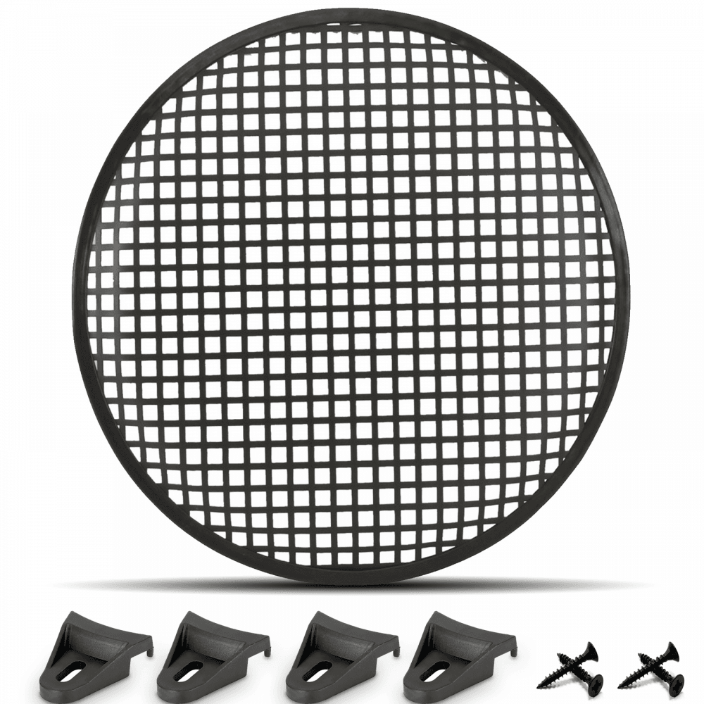 Speaker Gill 12 Inch Black Metal Mesh Grille inc Clamps and Screws
