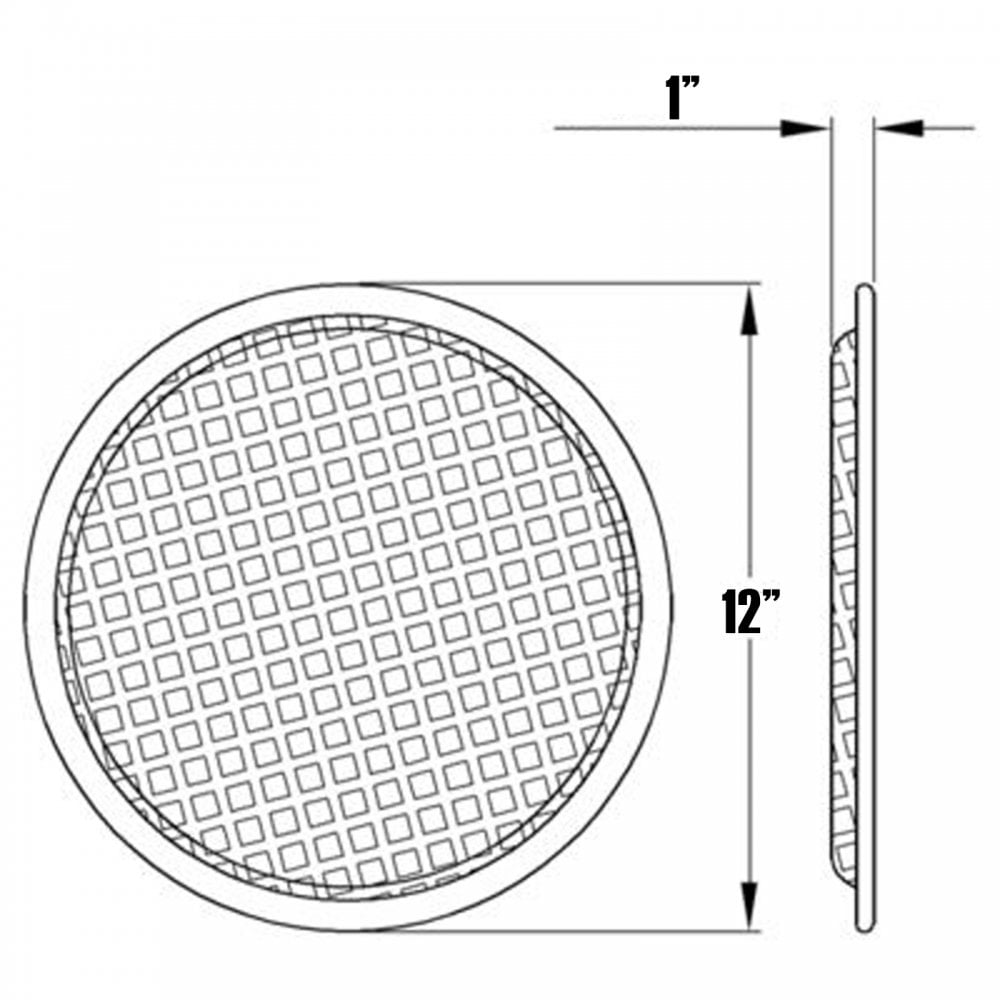 Speaker Gill 12 Inch Black Metal Mesh Grille inc Clamps and Screws