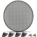 Speaker Gill 18 Inch Black Metal Mesh Grille inc Clamps and Screws
