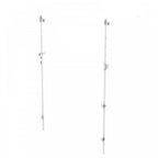 DJ Booth White Lighting Pole with Spigots and Transport Bag