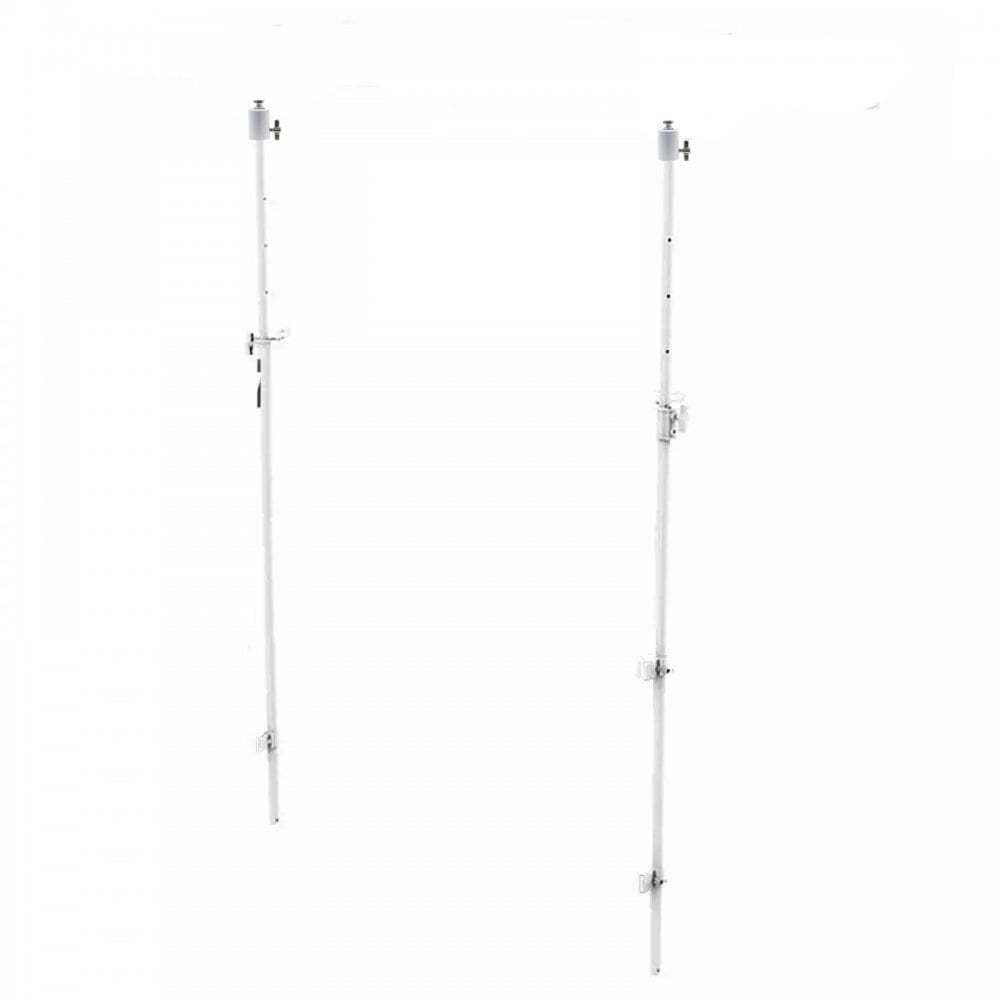 DJ Booth White Lighting Pole with Spigots and Transport Bag