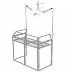 DJ Booth White Lighting Pole with Spigots and Transport Bag