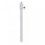 DJ Booth White Lighting Pole with Spigots and Transport Bag