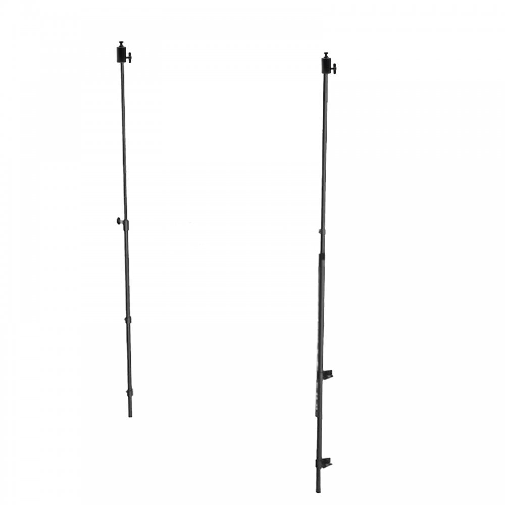 DJ Booth Black Lighting Pole with Spigots and Transport Bag