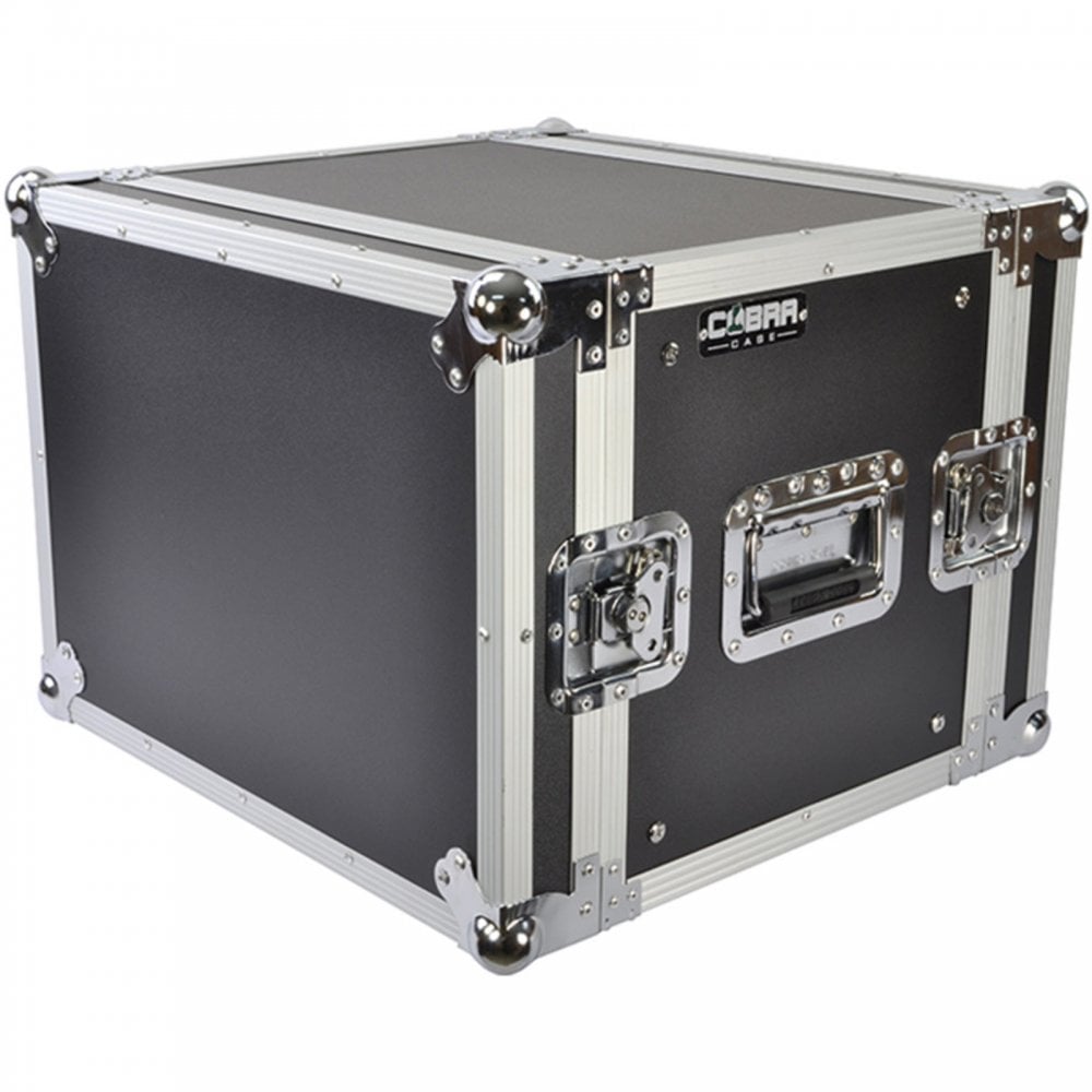 Short Flight Case 8u Shallow Supplied With Fixings