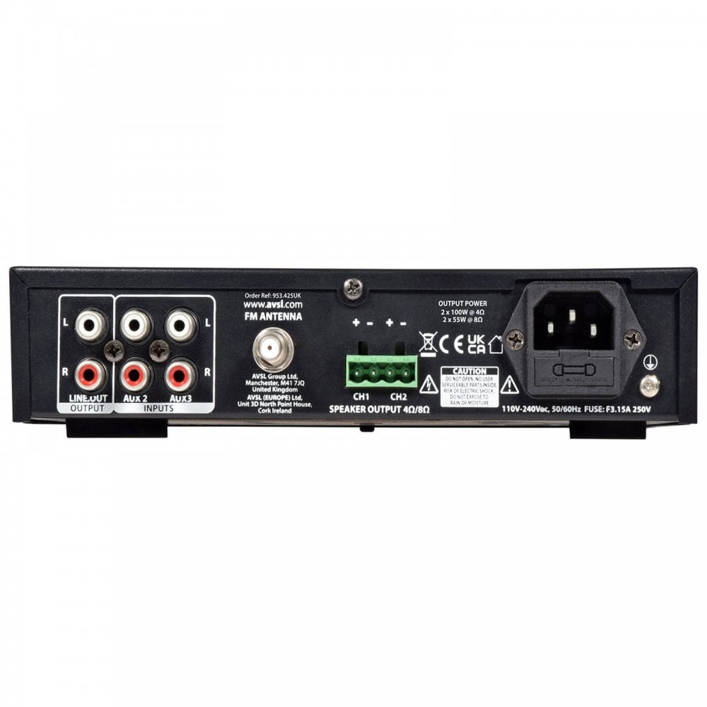 A200 Compact Stereo Mixer Amplifier 2 x 100W