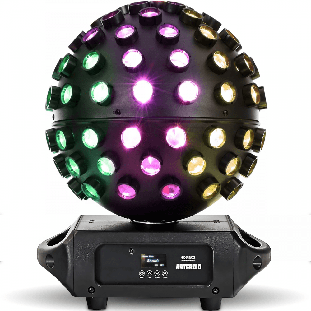 Asteroid Mirror Ball Effect Rotating Light Beams