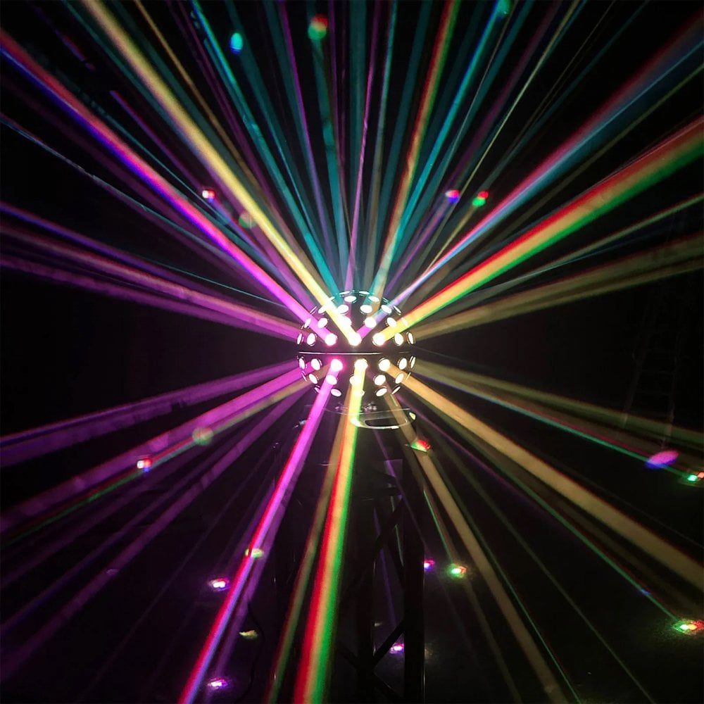 Asteroid Mirror Ball Effect Rotating Light Beams