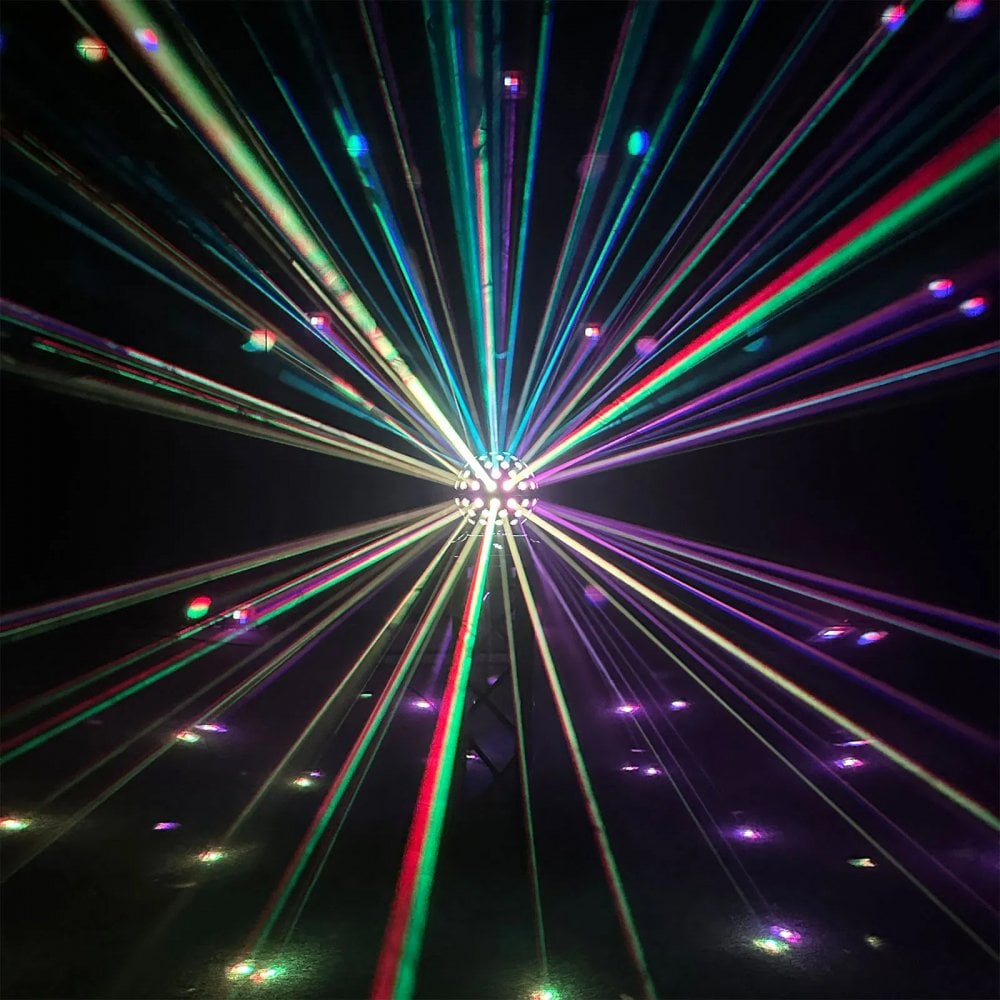 Asteroid Mirror Ball Effect Rotating Light Beams