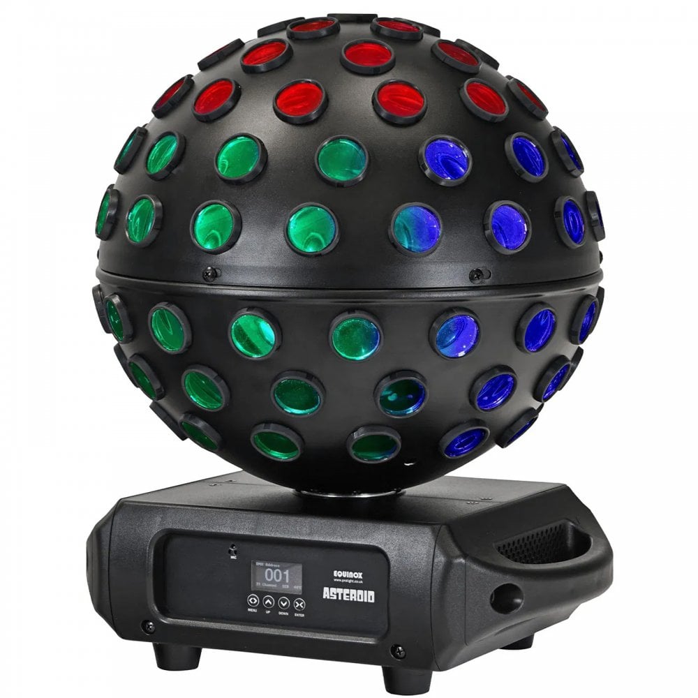 Asteroid Mirror Ball Effect Rotating Light Beams