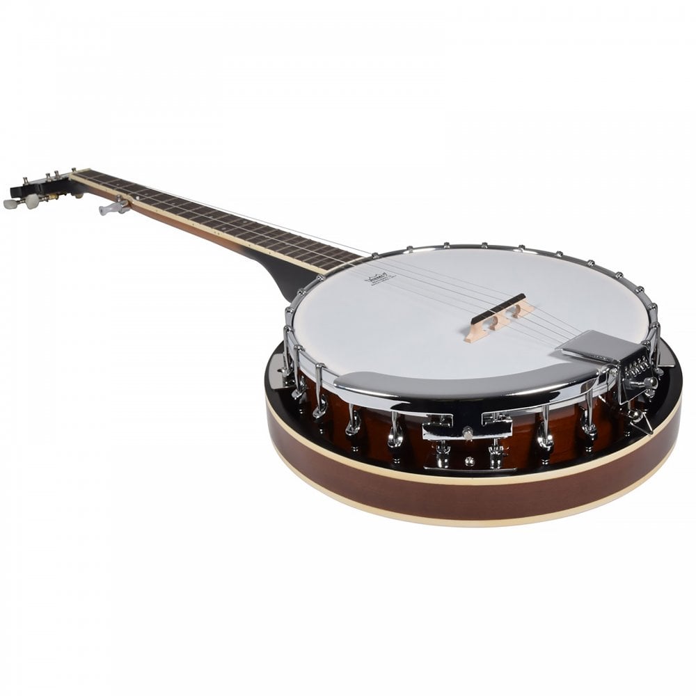 Mahogany 5 String Guitar Banjo fitted with Remo Heads