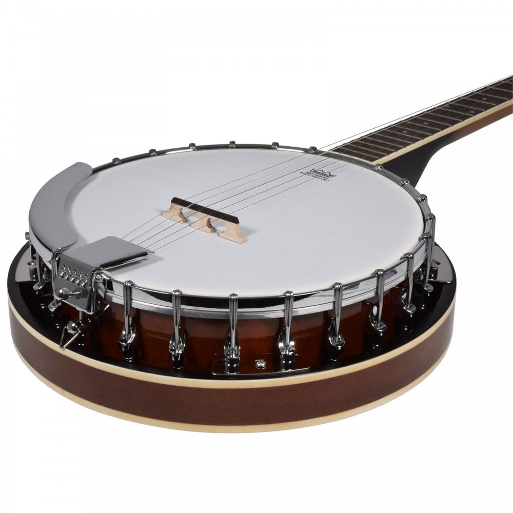 Mahogany 5 String Guitar Banjo fitted with Remo Heads
