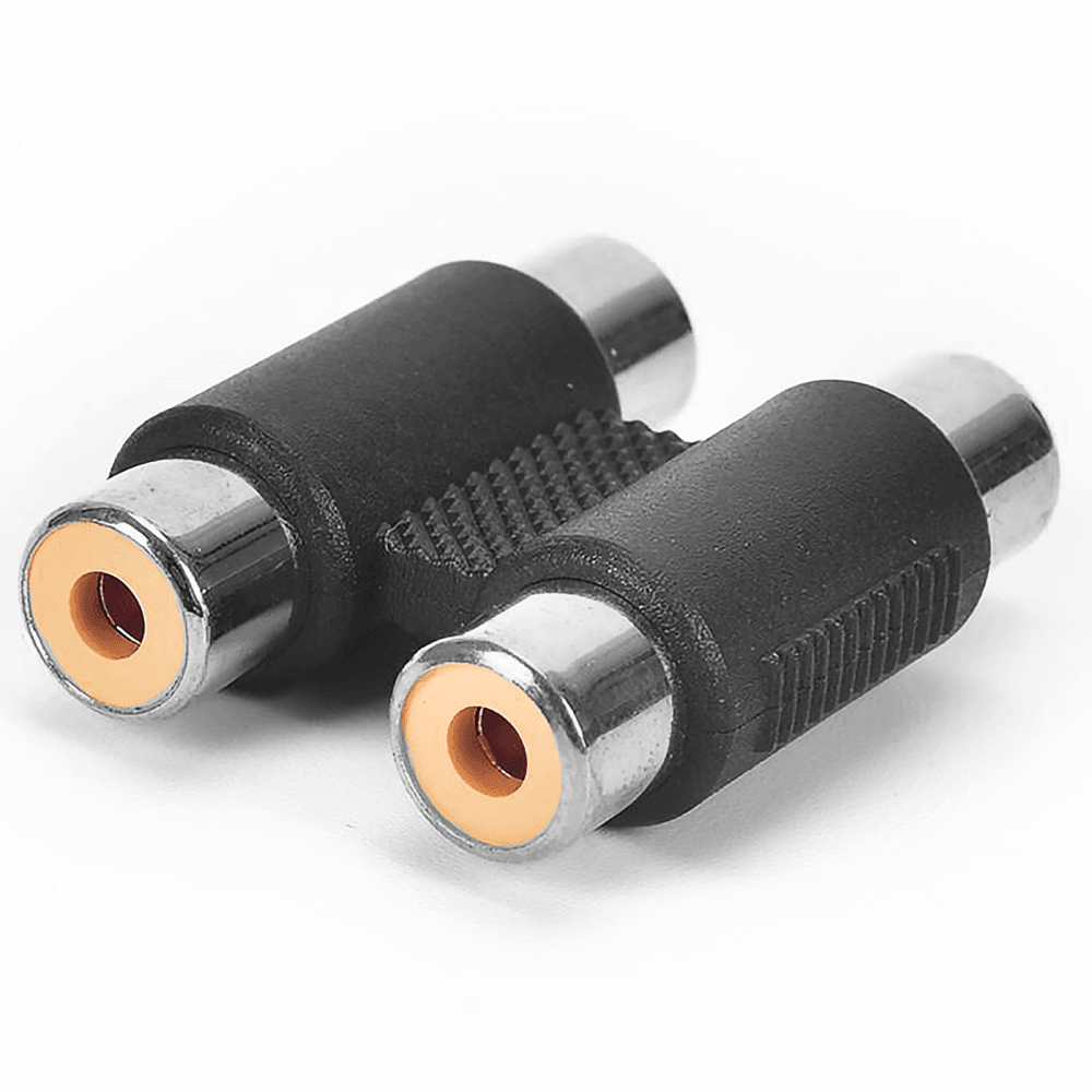 Twin Phono RCA Sockets to Twin RCA Sockets Adapter