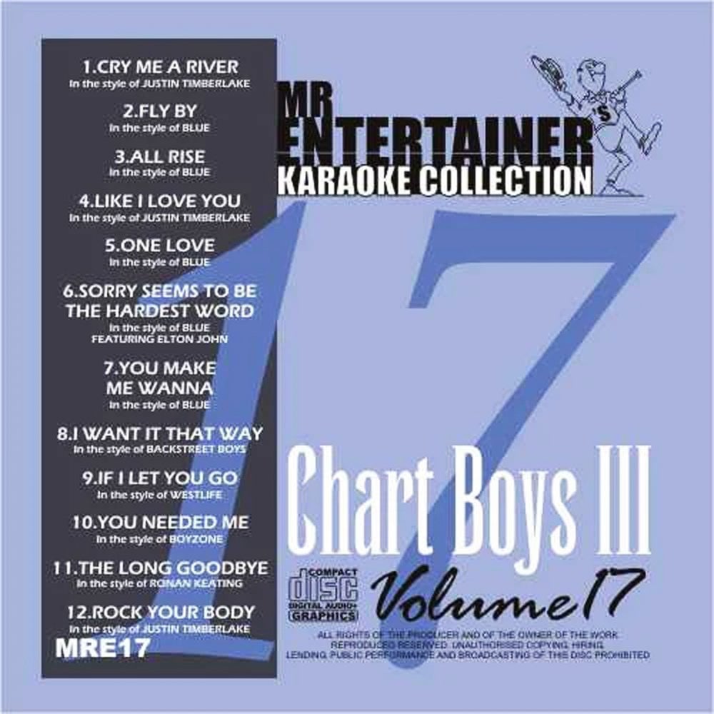 Karaoke CDG CD - Chart Boys III CD+G 12 Track Disc