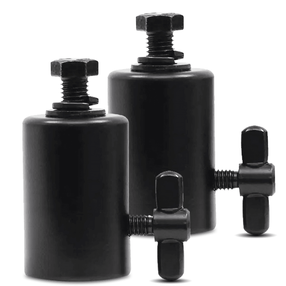 Twin Pack Top Cap Spigot 26mm Stand Fitting in Black