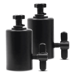 Twin Pack Top Cap Spigot 26mm Stand Fitting in Black