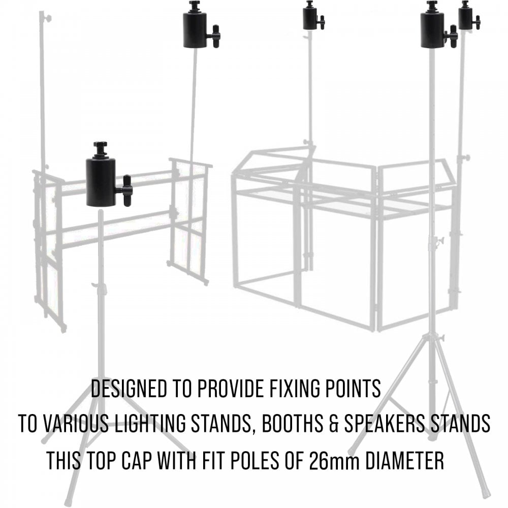 Twin Pack Top Cap Spigot 26mm Stand Fitting in White