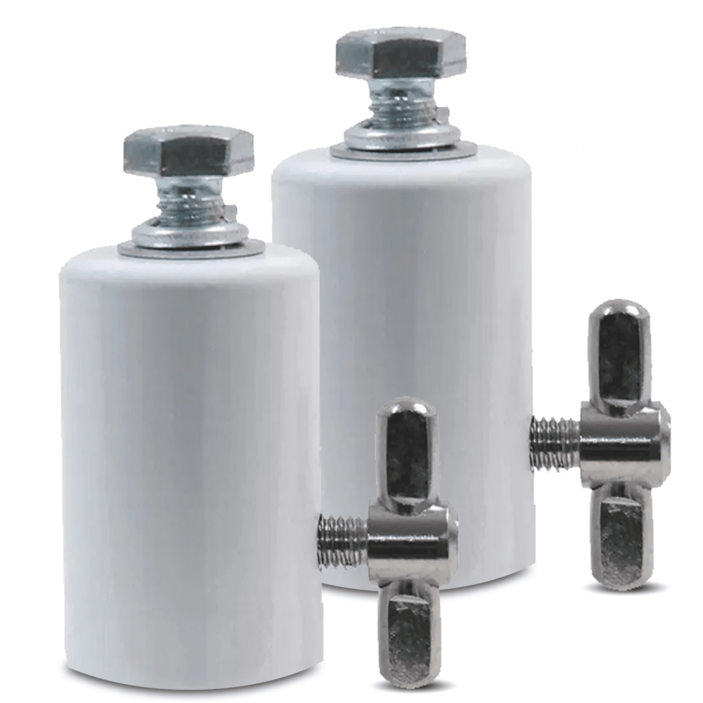Twin Pack Top Cap Spigot 26mm Stand Fitting in White