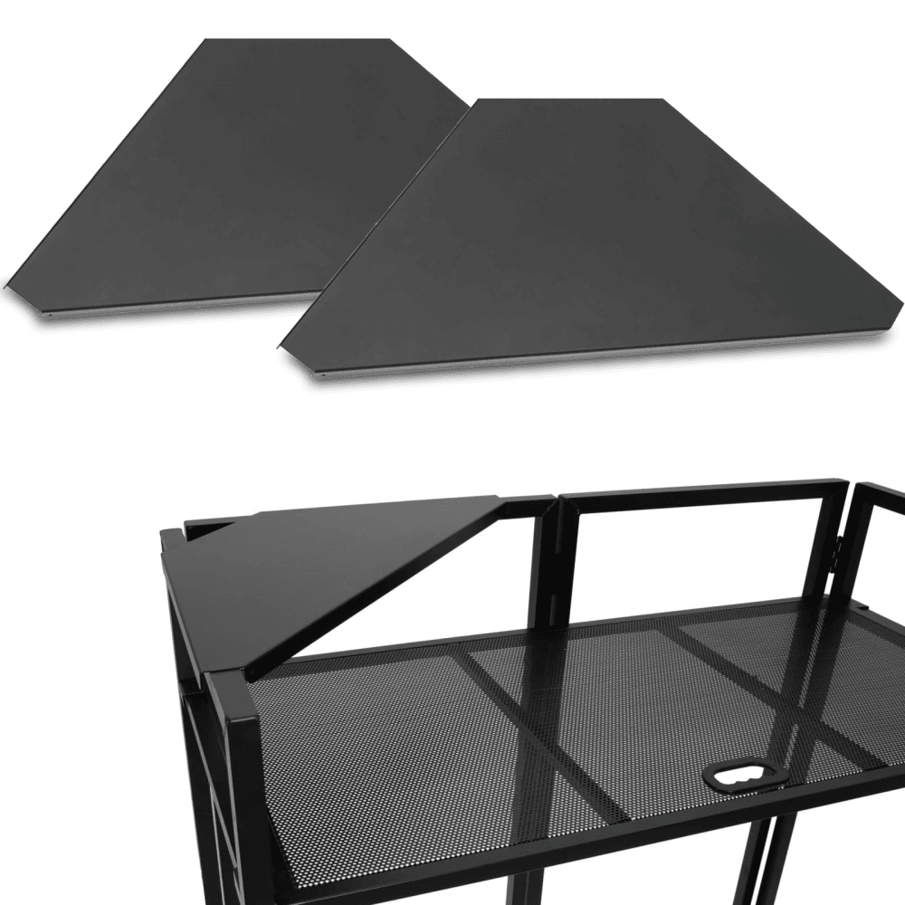 Pair of DJ Booth Corners in Black with Case