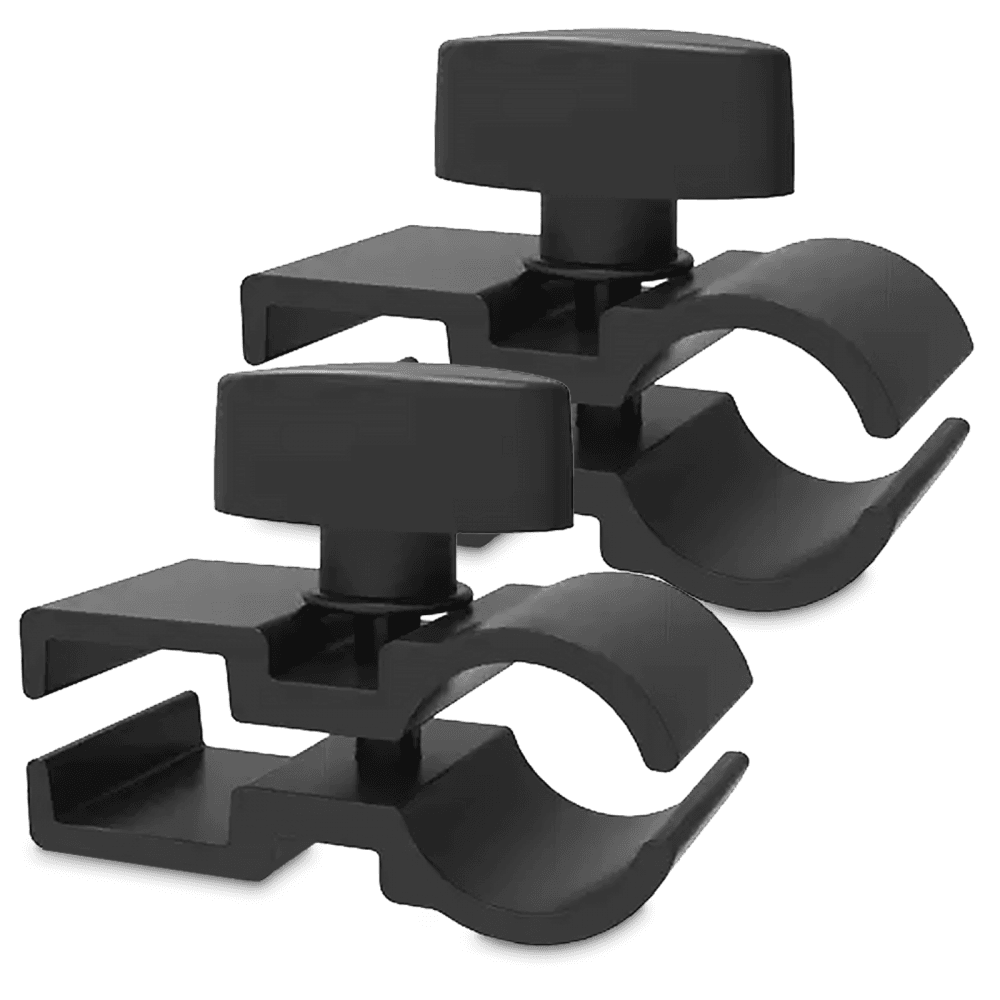 Pair of Upright Clamps for DJ Booth Overhead Systems