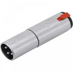 3 Pole XLR Male to 6.35mm Stereo Locking Jack Socket