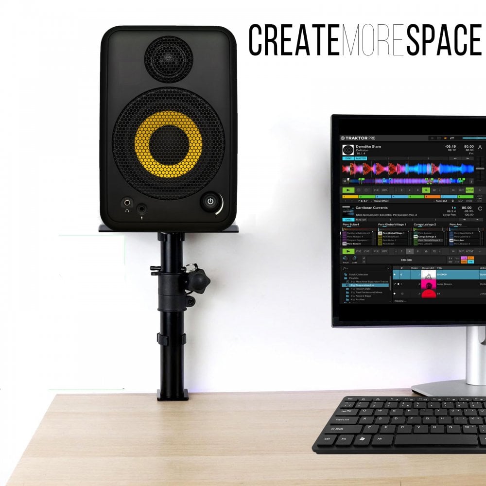 UTX 640BK Desk Clamp Standing Monitor Stand