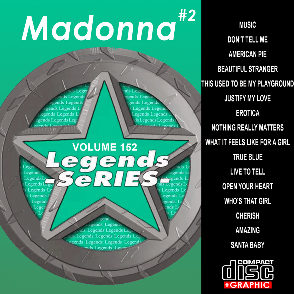 Karaoke CDG CD Legend Series Madonna Vol 2