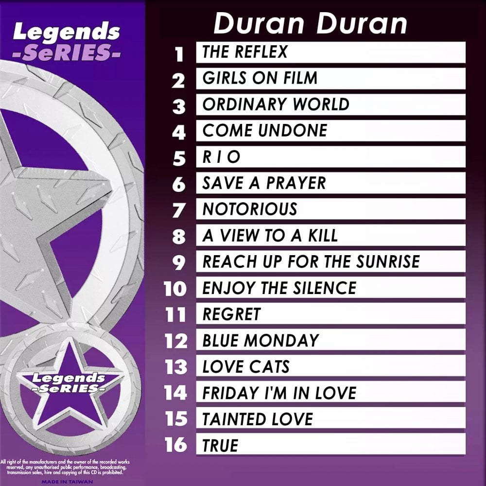 Karaoke CDG CD Legend Series Duran Duran