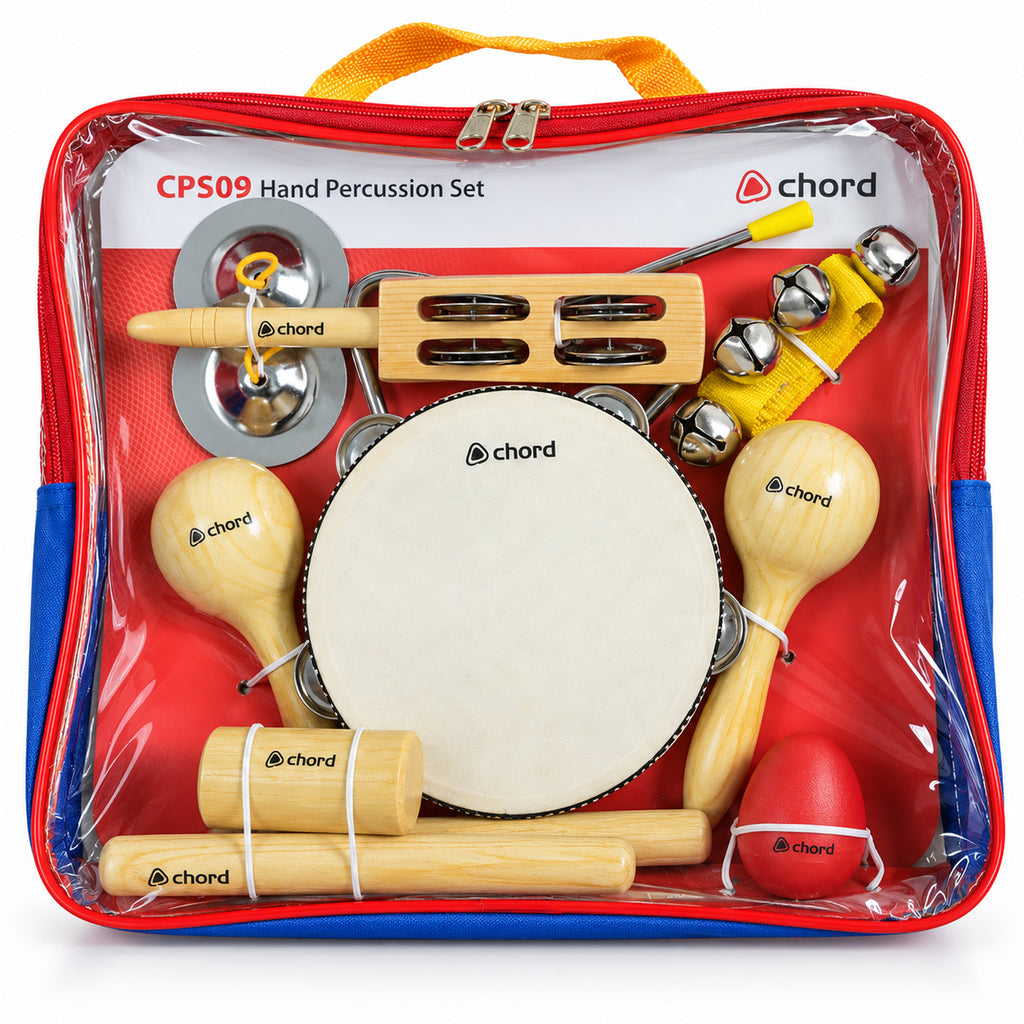 9 Piece Hand Percussion Set For Homes and Schools