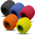 Pack of 5 Foam Microphone Windshield 43-50mm Opening Coloured