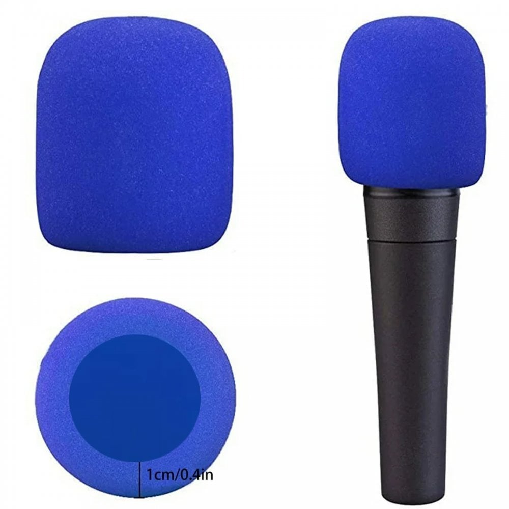 Pack of 5 Foam Microphone Windshield 43-50mm Opening Coloured