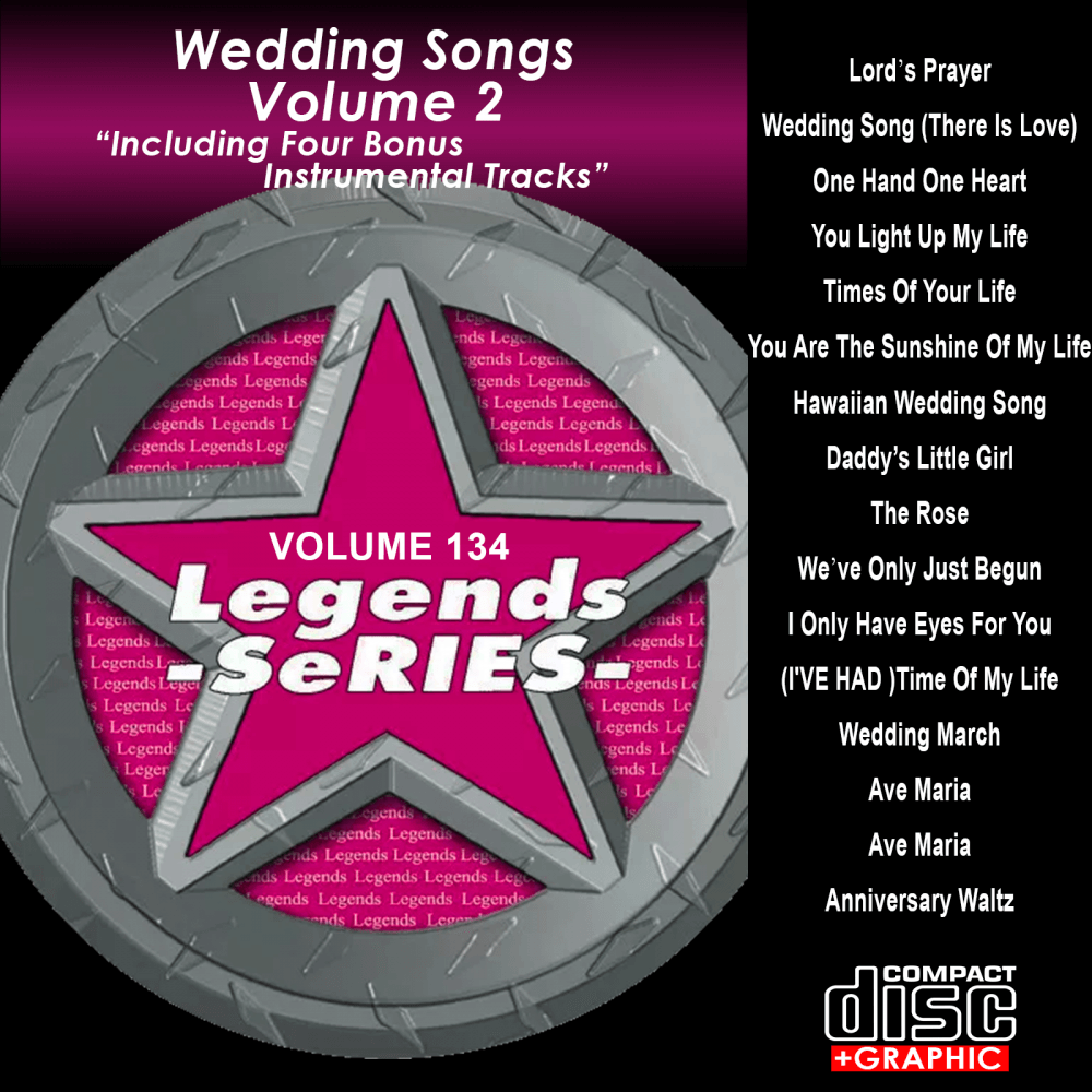 Karaoke CDG CD Legend Series Wedding Songs Vol 2