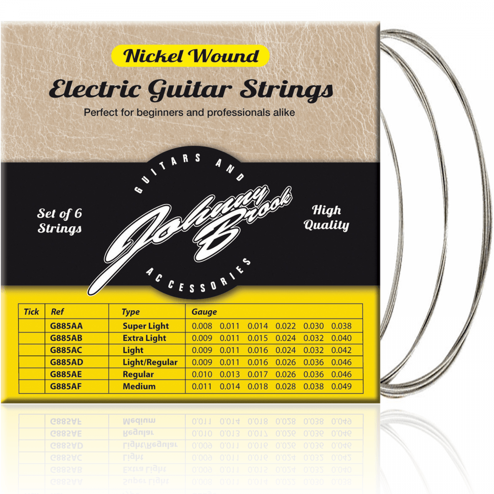 Set of 6 High Quality Nickel Wound Electric Guitar Strings