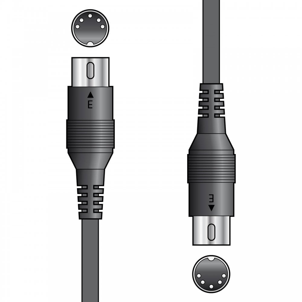 5-Pin Din PLug to 5-Pin Din Plug