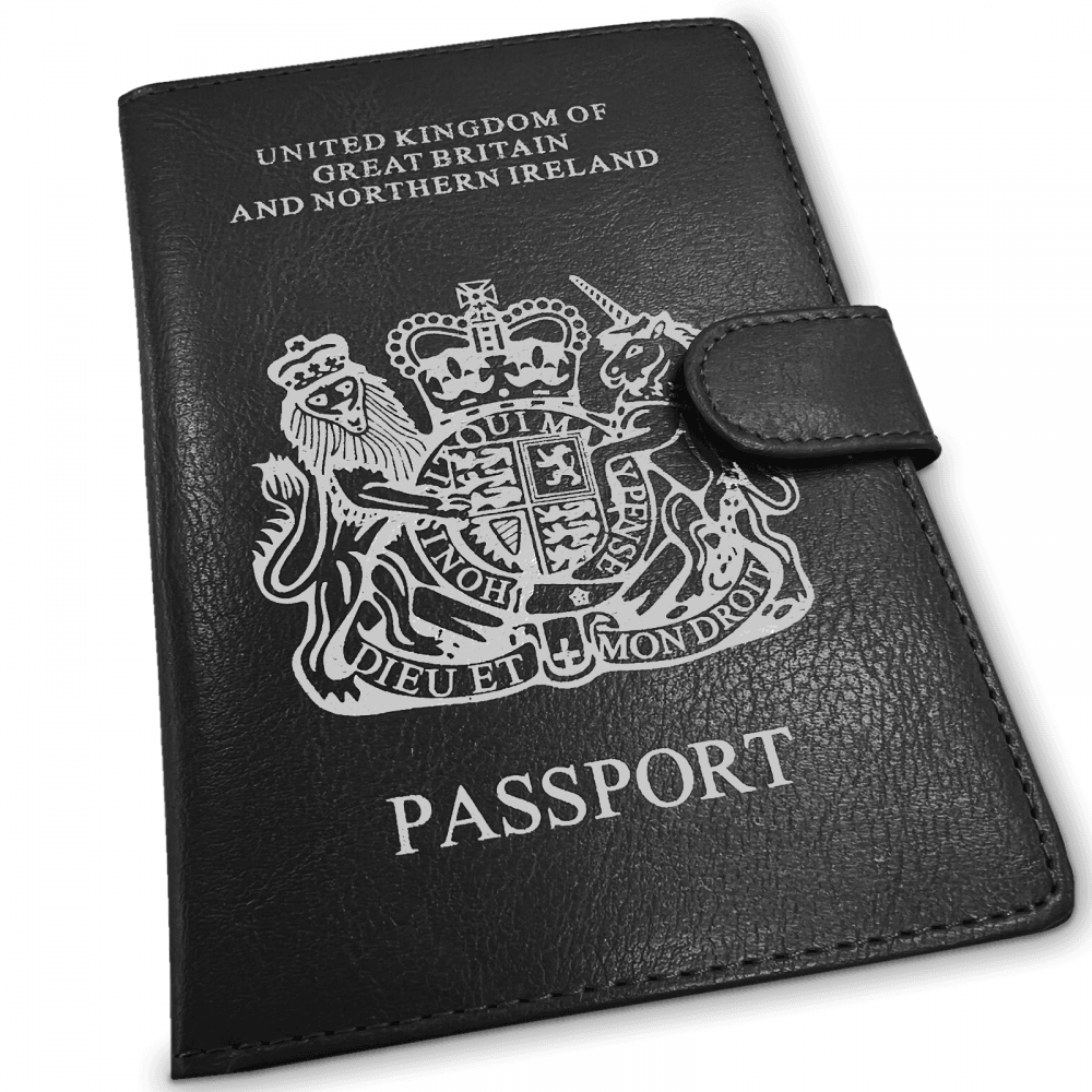 Black Passport Holder and Wallet for Cash and Cards