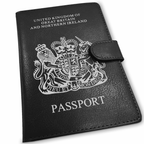 Black Passport Holder and Wallet for Cash and Cards