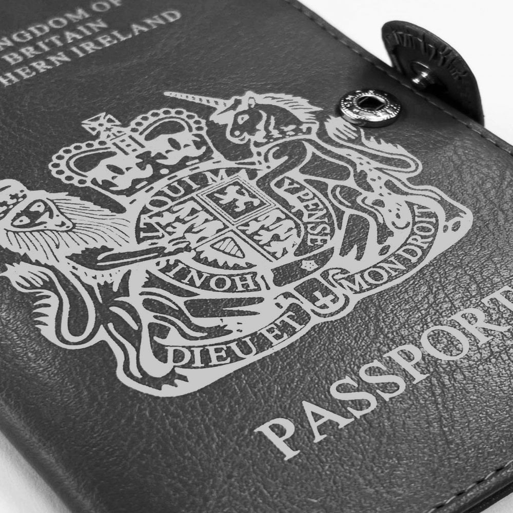 Black Passport Holder and Wallet for Cash and Cards