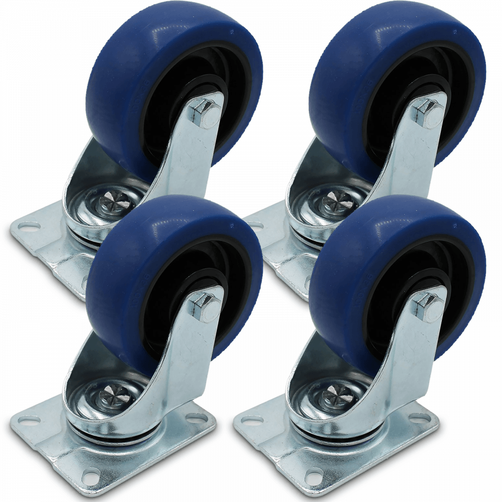 4 pc Heavy Duty Swivel Large Castor Wheel 100mm