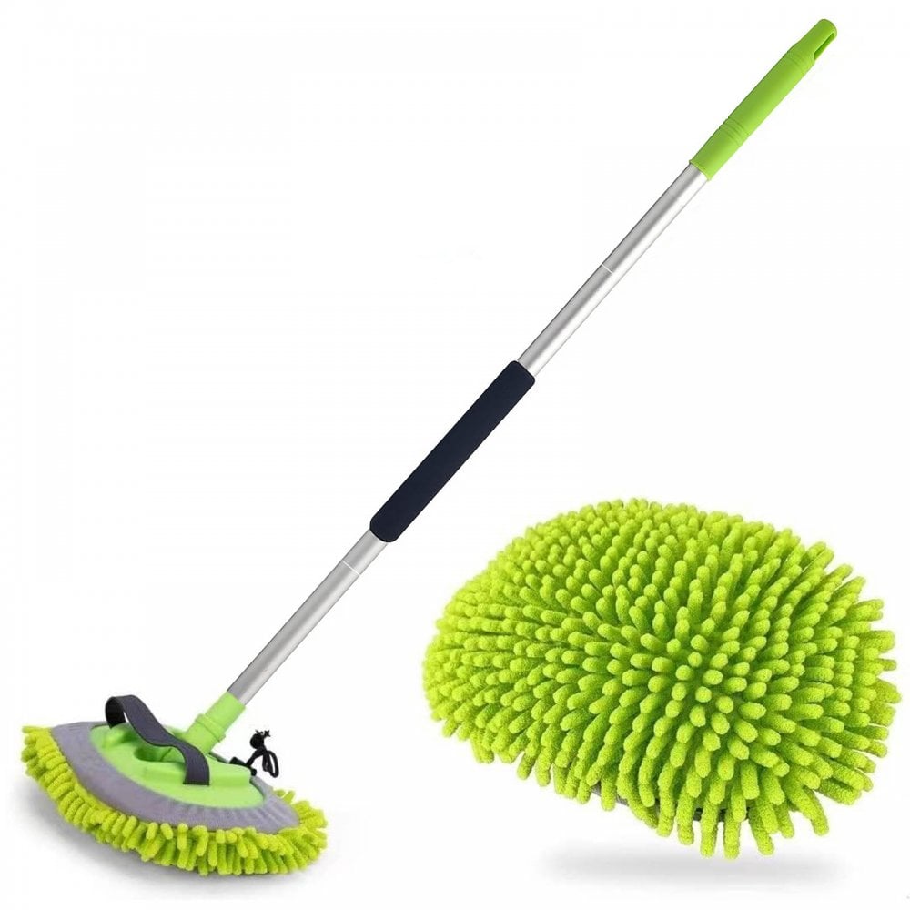 2-in-1 Car Wash Mop and Mitt Lightweight Pole