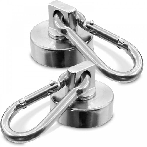 2 Piece 25mm Magnetic Carabiner Hooks