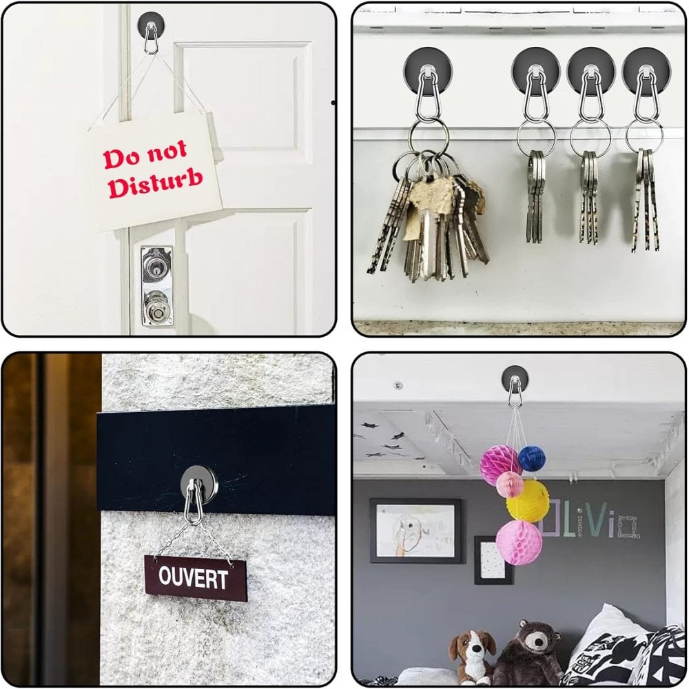 2 Piece 25mm Magnetic Carabiner Hooks
