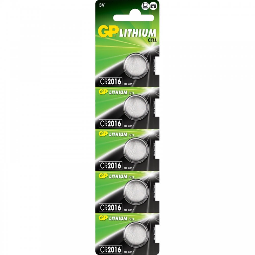 5pc GP Lithium Cell Battery CR2016 DL2016 3v 20 x 1.6mm