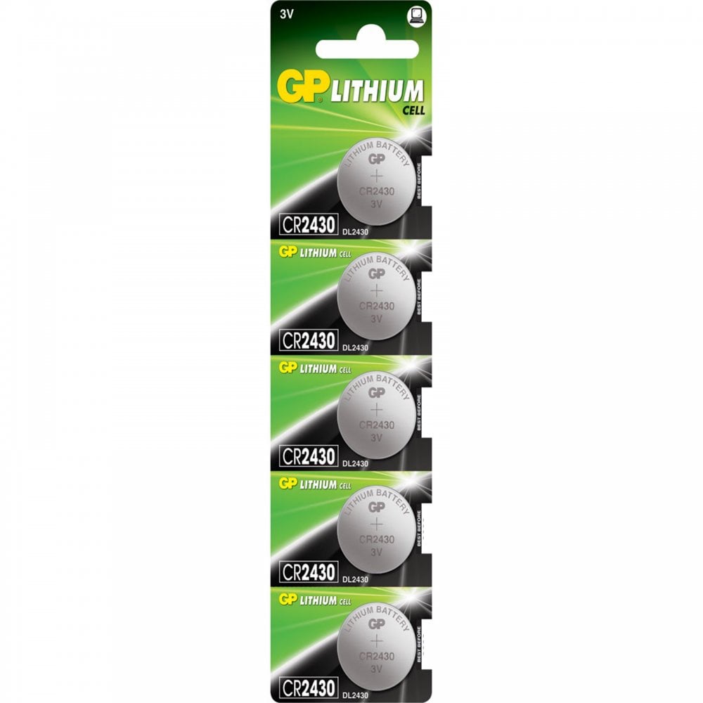 5pc GP Lithium Cell Battery CR2430 DL2430 3v 24.5 x 3mm