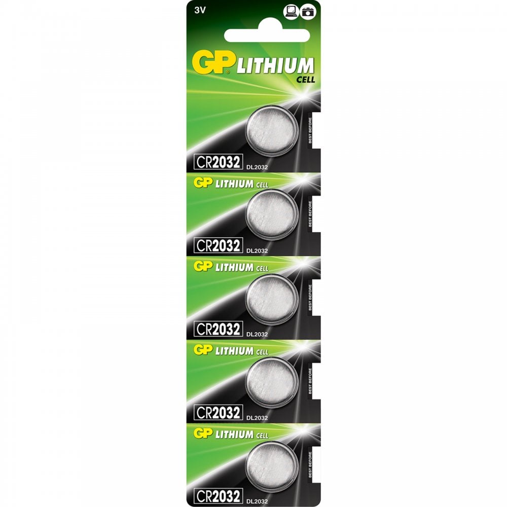 5pc GP Lithium Cell Battery CR2032 DL2032 3v 20 x 3.2mm