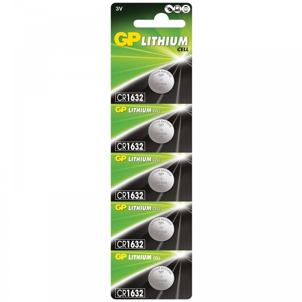 5pc GP Lithium Cell Battery CR1632 DL1632 3v 16 x 3mm