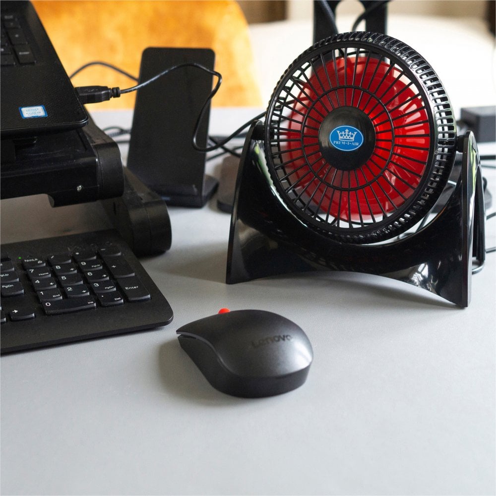 Mini USB Desk Fan Adjustable Head Retro Style