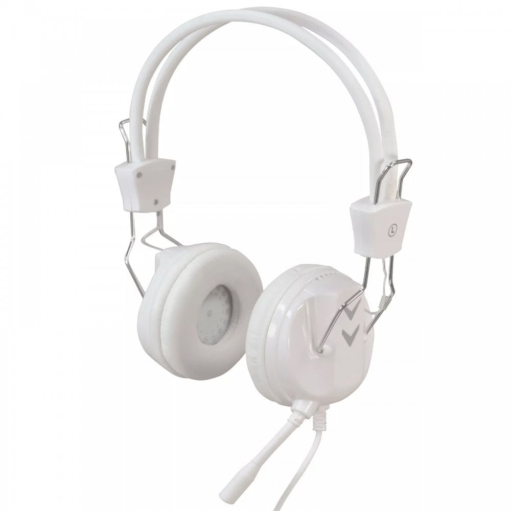 Stereo Multi-Media Headphones with Mic in White